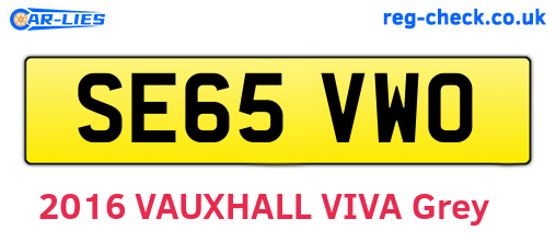 SE65VWO are the vehicle registration plates.