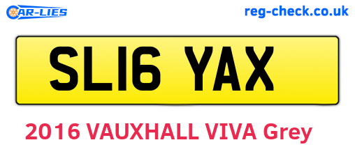 SL16YAX are the vehicle registration plates.