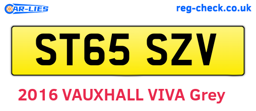 ST65SZV are the vehicle registration plates.
