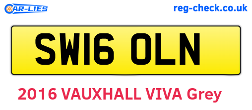 SW16OLN are the vehicle registration plates.
