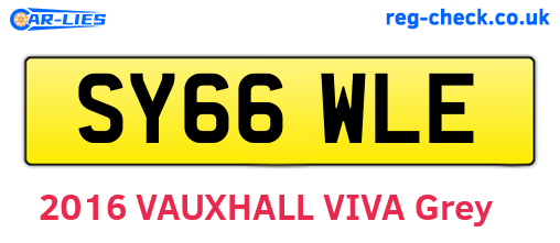 SY66WLE are the vehicle registration plates.