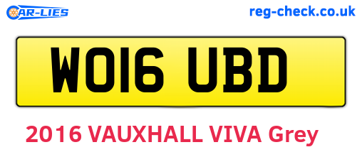 WO16UBD are the vehicle registration plates.