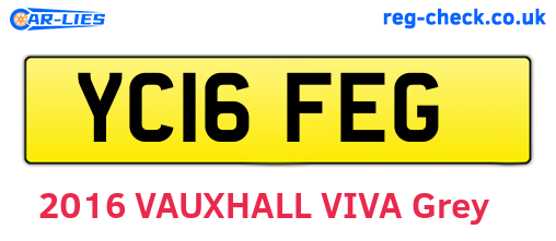 YC16FEG are the vehicle registration plates.