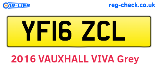 YF16ZCL are the vehicle registration plates.