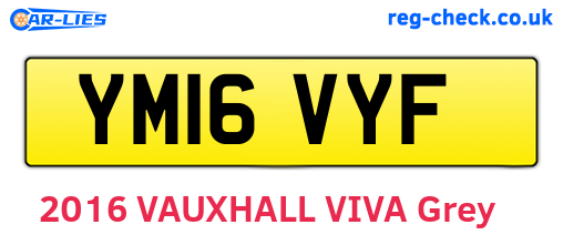 YM16VYF are the vehicle registration plates.