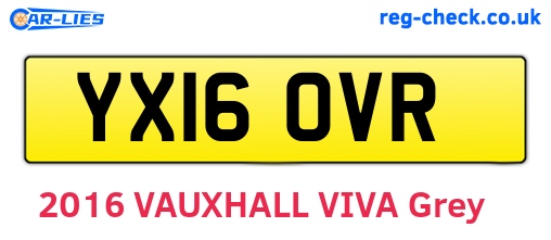 YX16OVR are the vehicle registration plates.