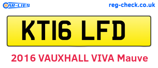 KT16LFD are the vehicle registration plates.