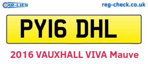 PY16DHL are the vehicle registration plates.