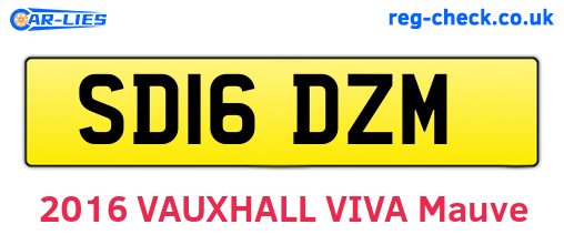 SD16DZM are the vehicle registration plates.