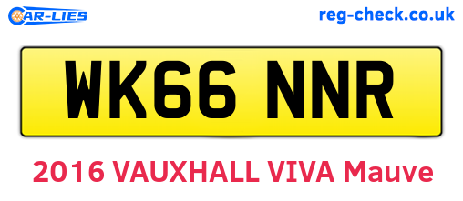 WK66NNR are the vehicle registration plates.