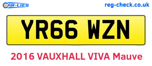 YR66WZN are the vehicle registration plates.