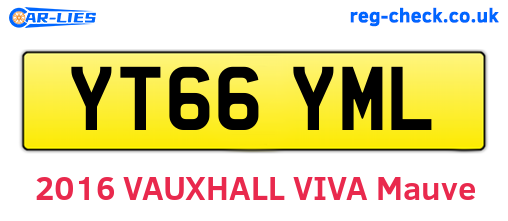 YT66YML are the vehicle registration plates.