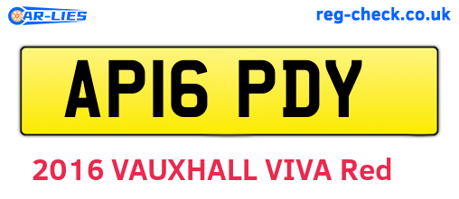 AP16PDY are the vehicle registration plates.