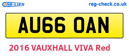 AU66OAN are the vehicle registration plates.
