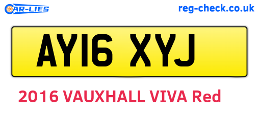 AY16XYJ are the vehicle registration plates.