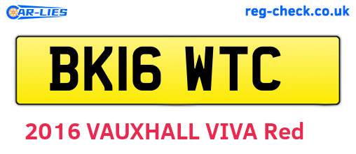 BK16WTC are the vehicle registration plates.