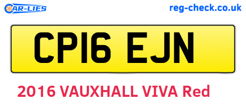 CP16EJN are the vehicle registration plates.