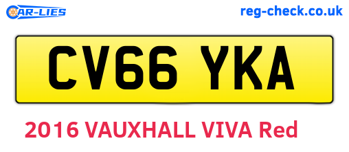 CV66YKA are the vehicle registration plates.