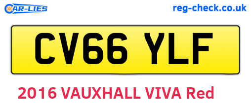 CV66YLF are the vehicle registration plates.