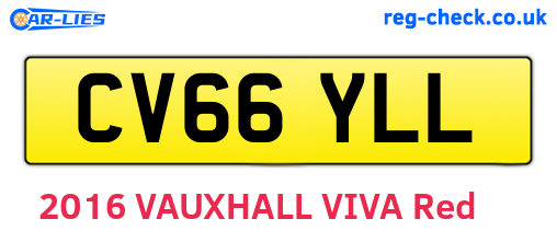 CV66YLL are the vehicle registration plates.