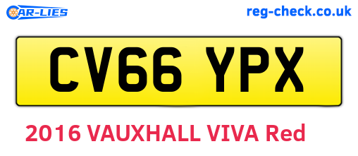 CV66YPX are the vehicle registration plates.