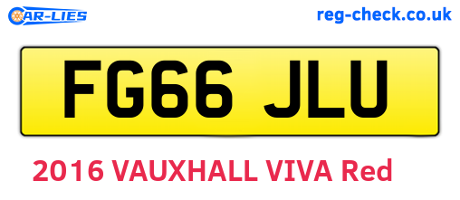 FG66JLU are the vehicle registration plates.