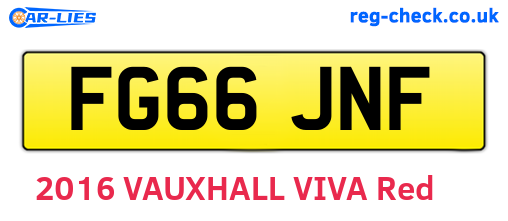 FG66JNF are the vehicle registration plates.