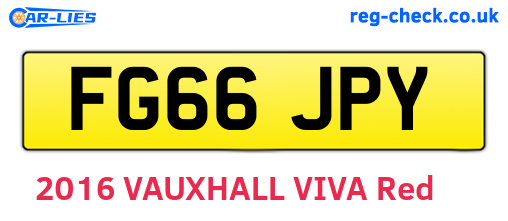 FG66JPY are the vehicle registration plates.