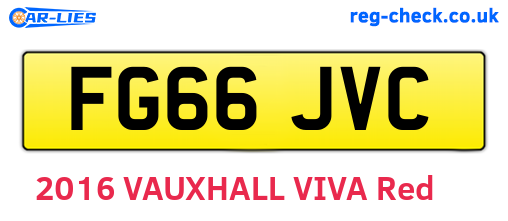 FG66JVC are the vehicle registration plates.