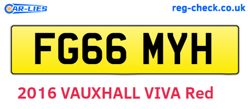 FG66MYH are the vehicle registration plates.