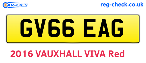 GV66EAG are the vehicle registration plates.