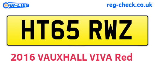 HT65RWZ are the vehicle registration plates.