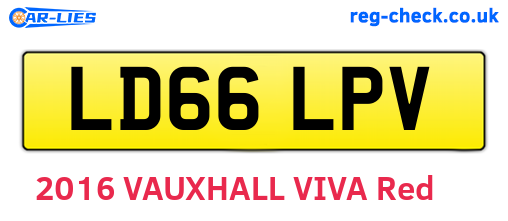 LD66LPV are the vehicle registration plates.