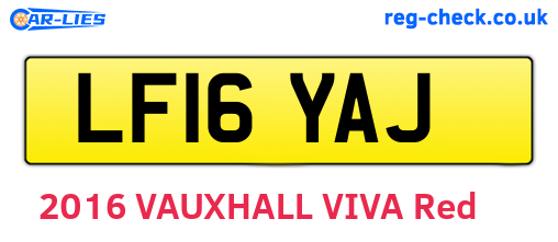 LF16YAJ are the vehicle registration plates.
