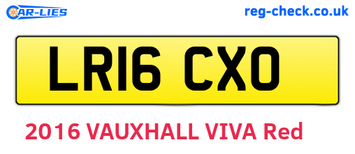 LR16CXO are the vehicle registration plates.