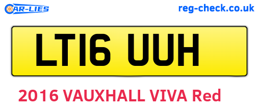 LT16UUH are the vehicle registration plates.