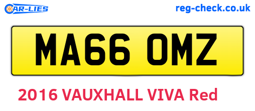 MA66OMZ are the vehicle registration plates.
