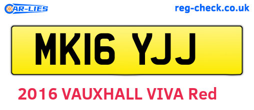MK16YJJ are the vehicle registration plates.