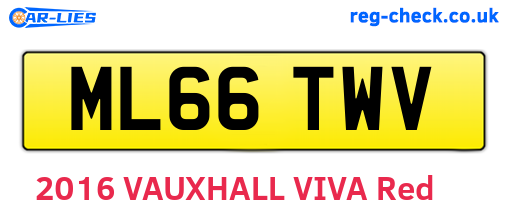 ML66TWV are the vehicle registration plates.
