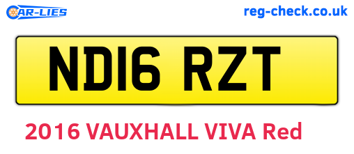 ND16RZT are the vehicle registration plates.
