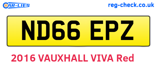 ND66EPZ are the vehicle registration plates.
