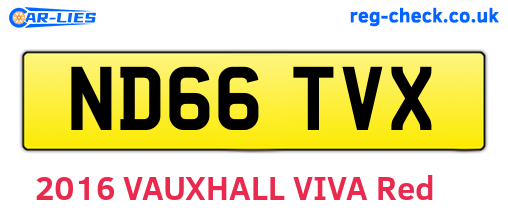 ND66TVX are the vehicle registration plates.