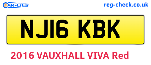 NJ16KBK are the vehicle registration plates.