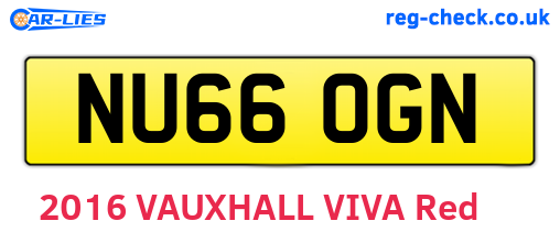 NU66OGN are the vehicle registration plates.