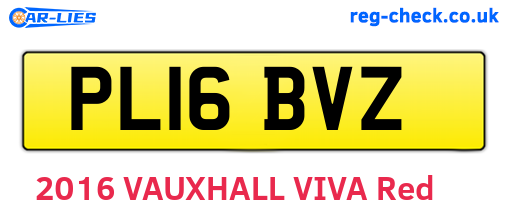 PL16BVZ are the vehicle registration plates.