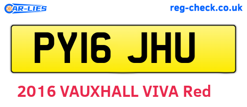 PY16JHU are the vehicle registration plates.