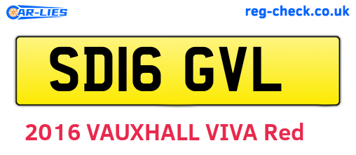 SD16GVL are the vehicle registration plates.