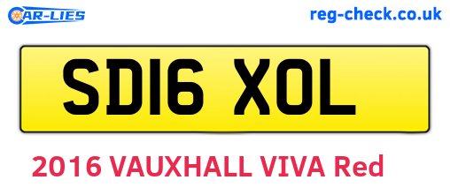 SD16XOL are the vehicle registration plates.