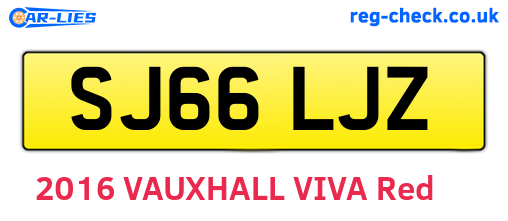 SJ66LJZ are the vehicle registration plates.