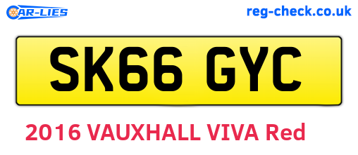 SK66GYC are the vehicle registration plates.